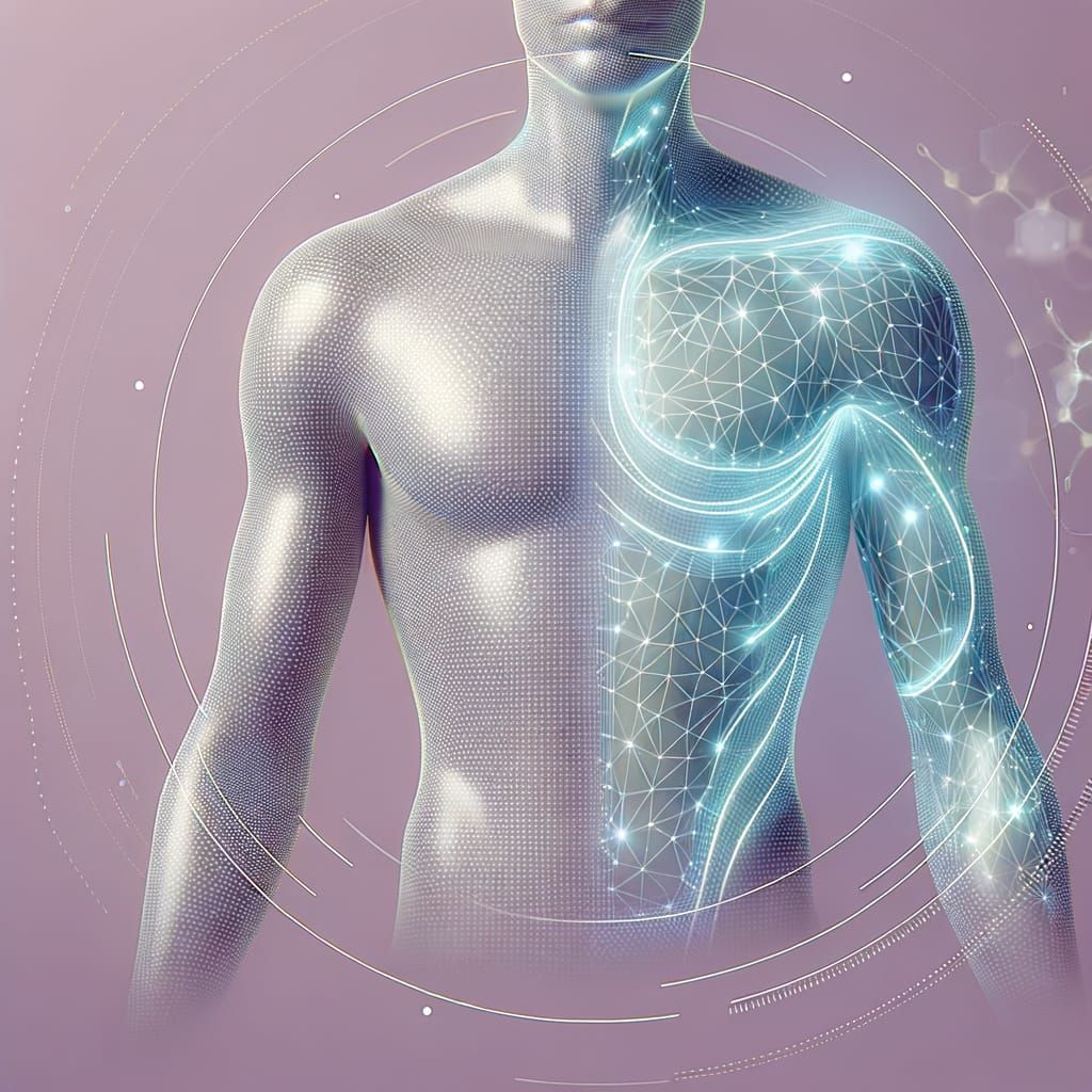 Modern Sci-Fi Torso With Glowing Shield Pattern