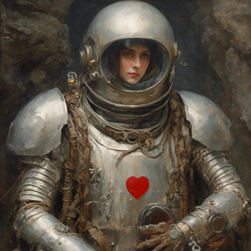 Alien Aristocrat Portrait in Biomechanical Spacesuit