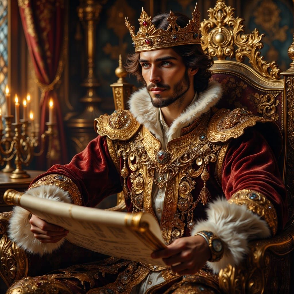 16th Century King in Art Nouveau Style