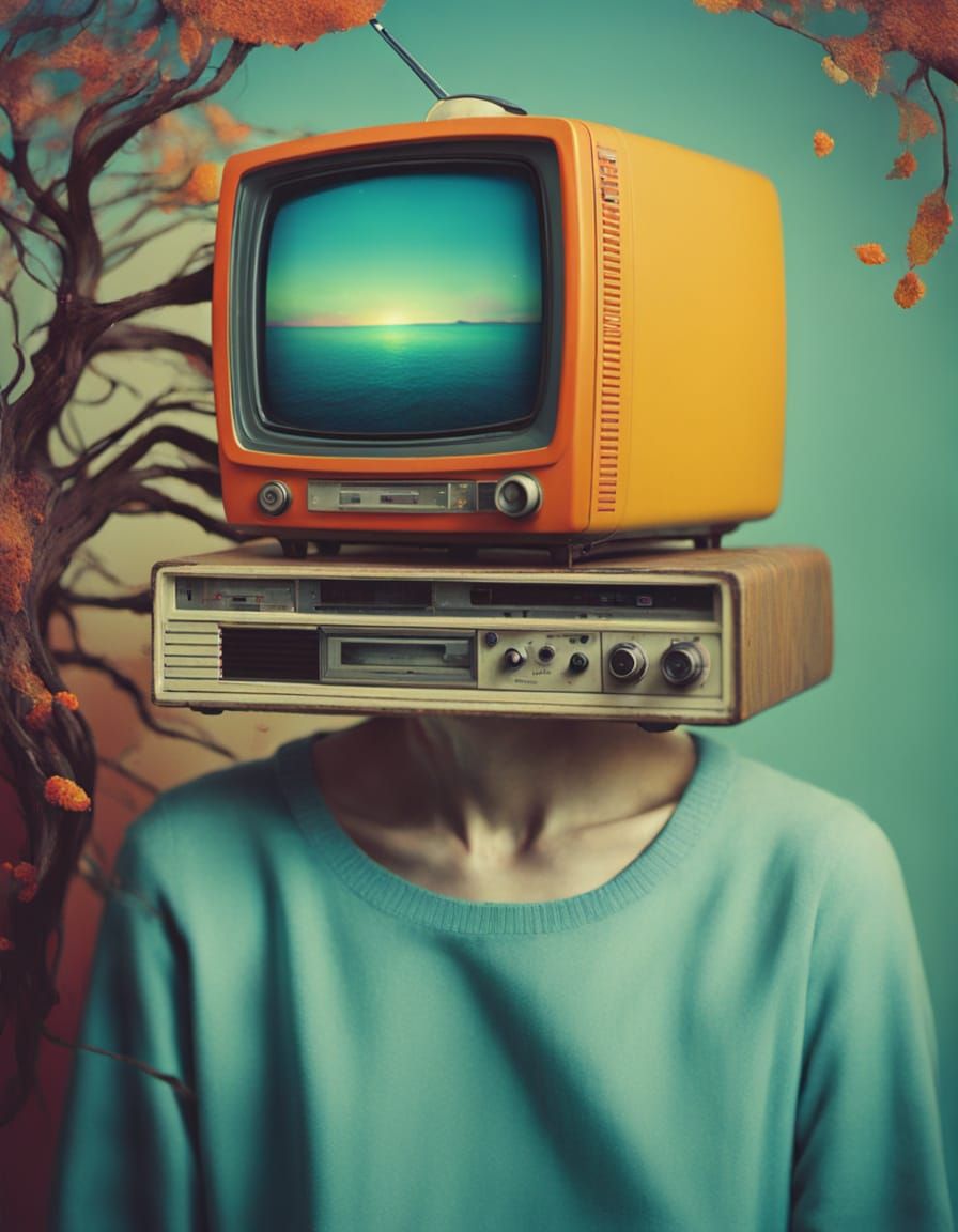 Surreal Body Horror with a Television Head