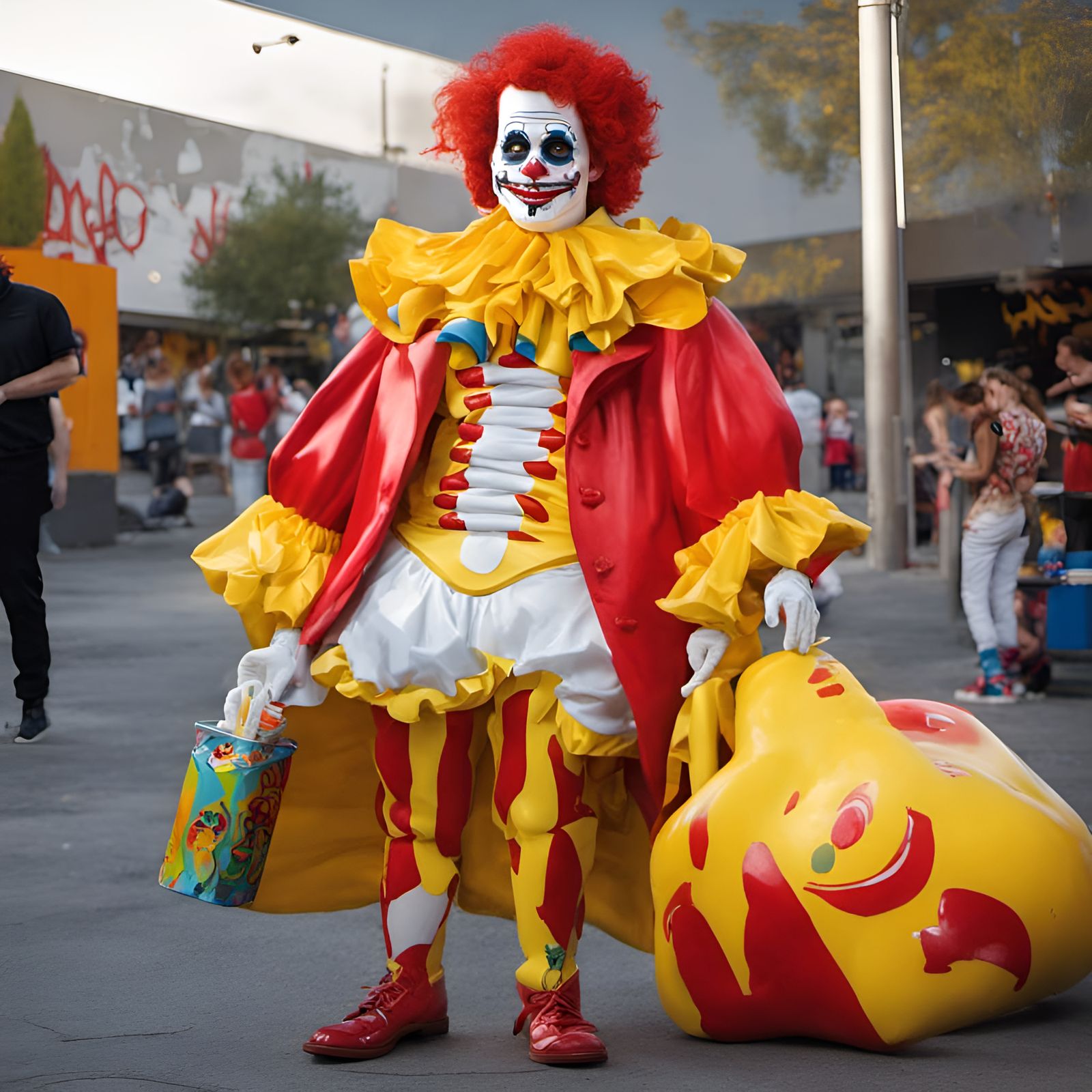 Ronald McDonald Dressed for Día de los Muertos