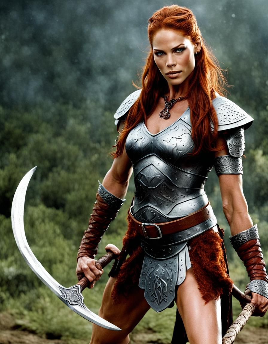 Red Sonja: Barbarian Warrior in a Cinematic Style