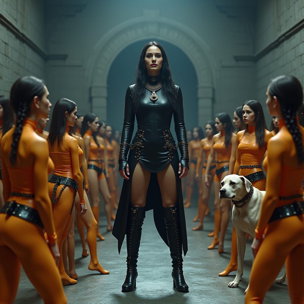 Samyaza in Leather Commands Students: 3D Cinematic Art