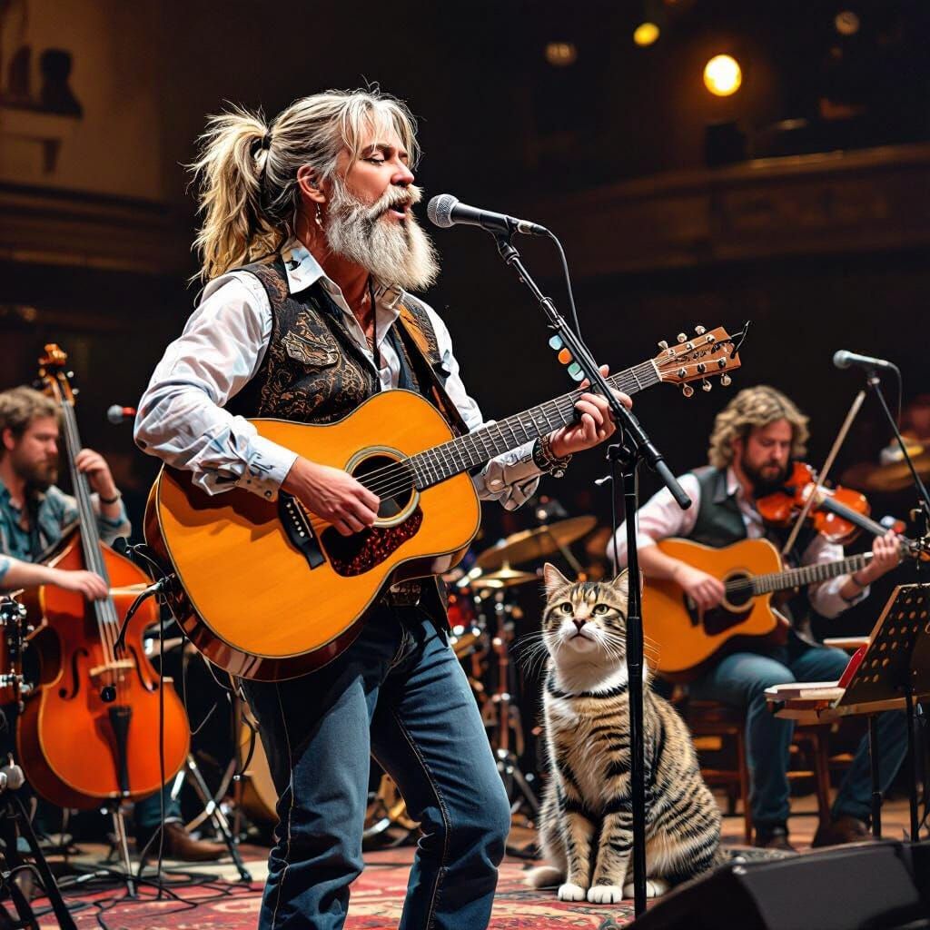 Cat Country Band Performs at Ryman Auditorium