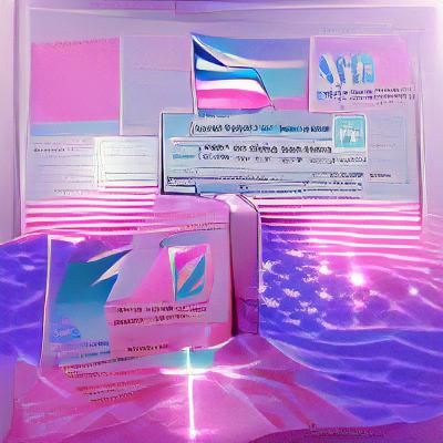Vaporwave Trans Rights Art