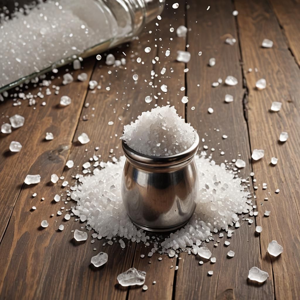 Salt Shaker Spill: Macro Photography in Rustic Style