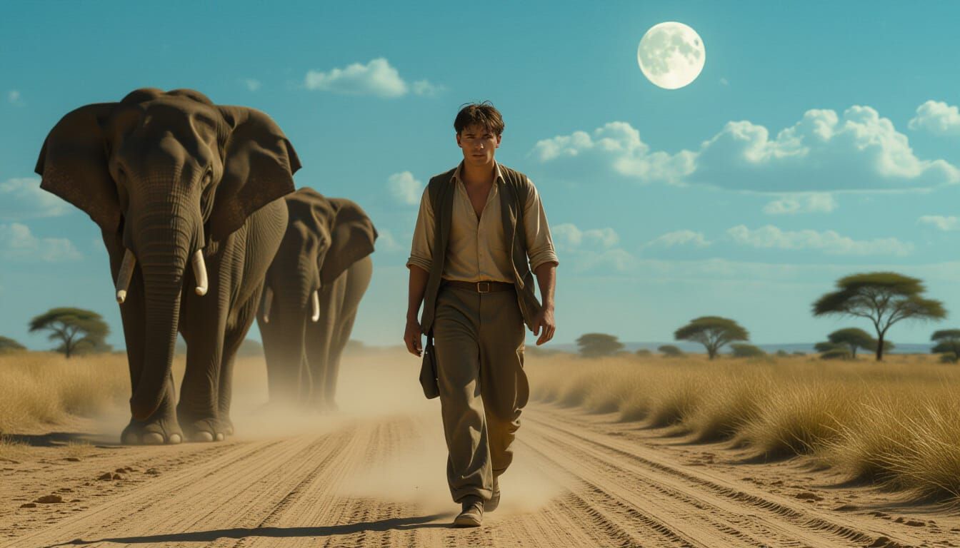 Pensive Young Man Walks Home in Cinematic Style