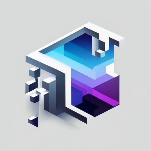 Minimalist House Logo with Retro Gradient