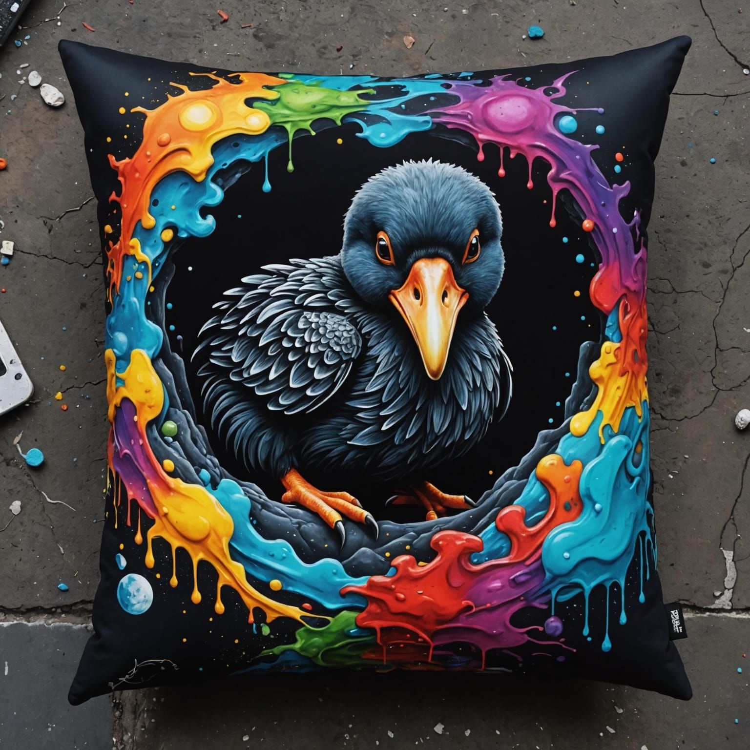 Cute Dodo Sleeping: Graffiti Sci-Fi Art