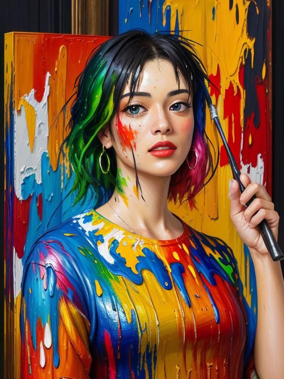 Expressionist Oil Painting Masterpiece in Neo-Impressionist....