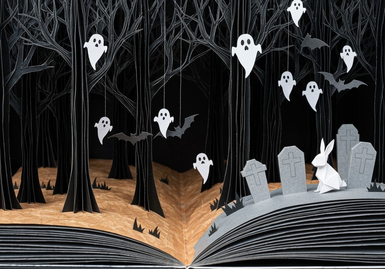 Spooky Paper Pop-Up Forest Scene