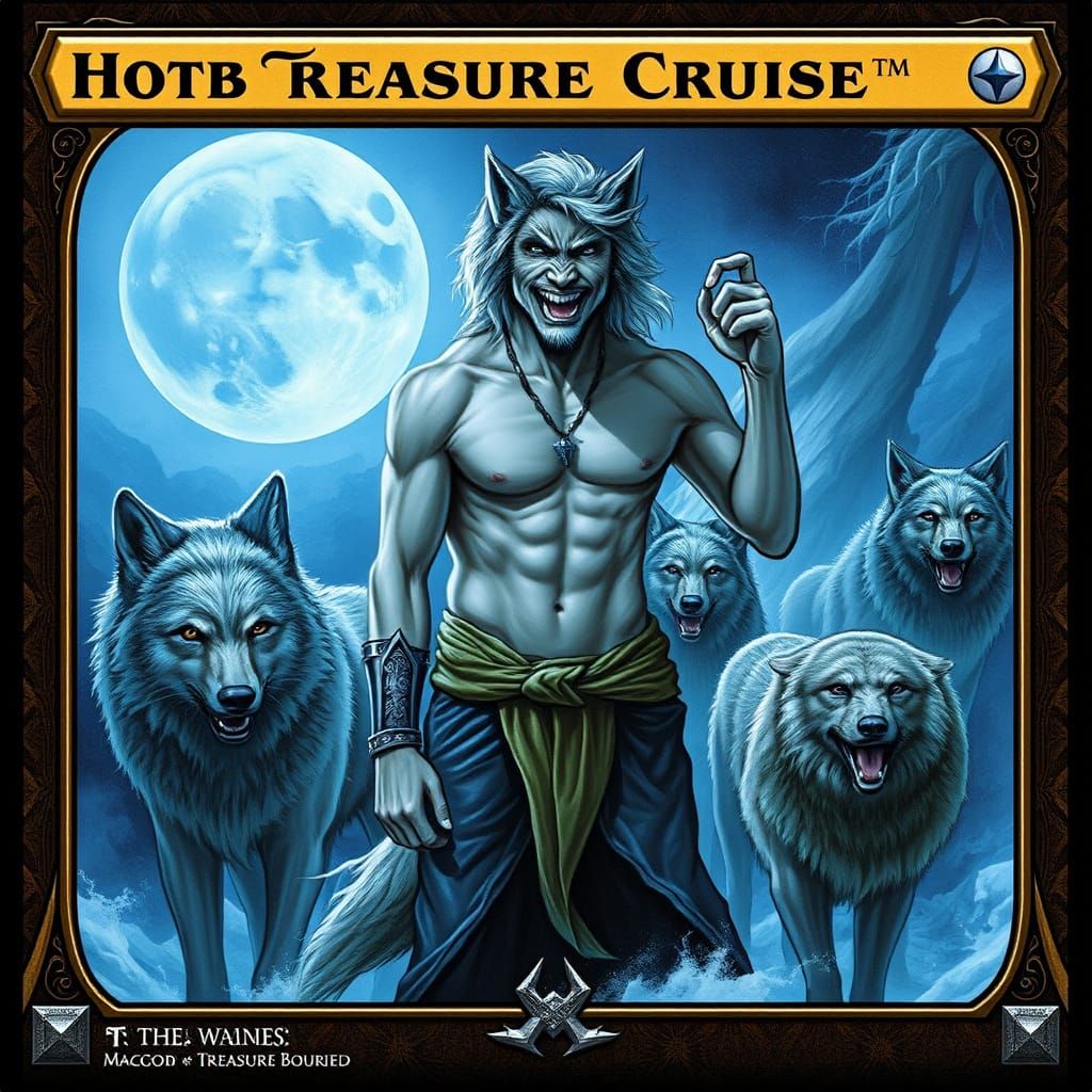 Woman, Alpha Wolf, and Mystical Transformation