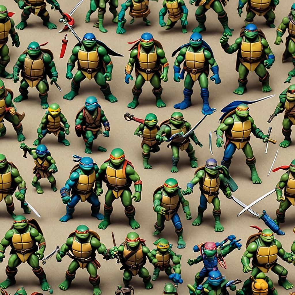 Mutant Ninja Turtle Action Figures Collection