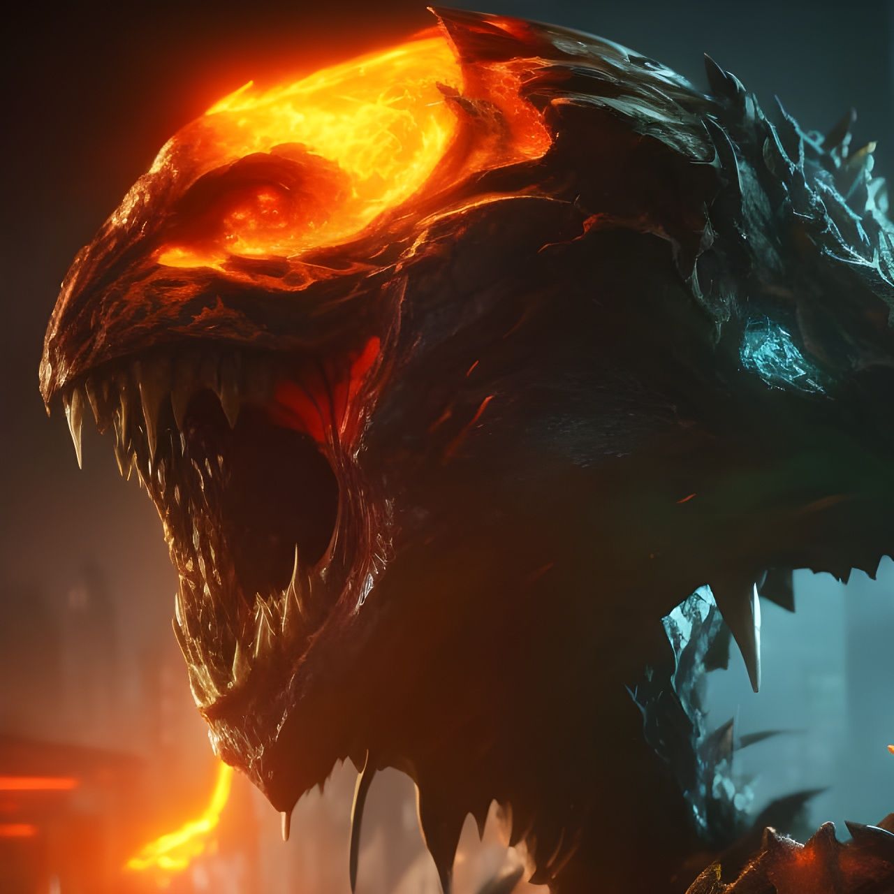 Bonemass Ooze Monster in a Green Swamp