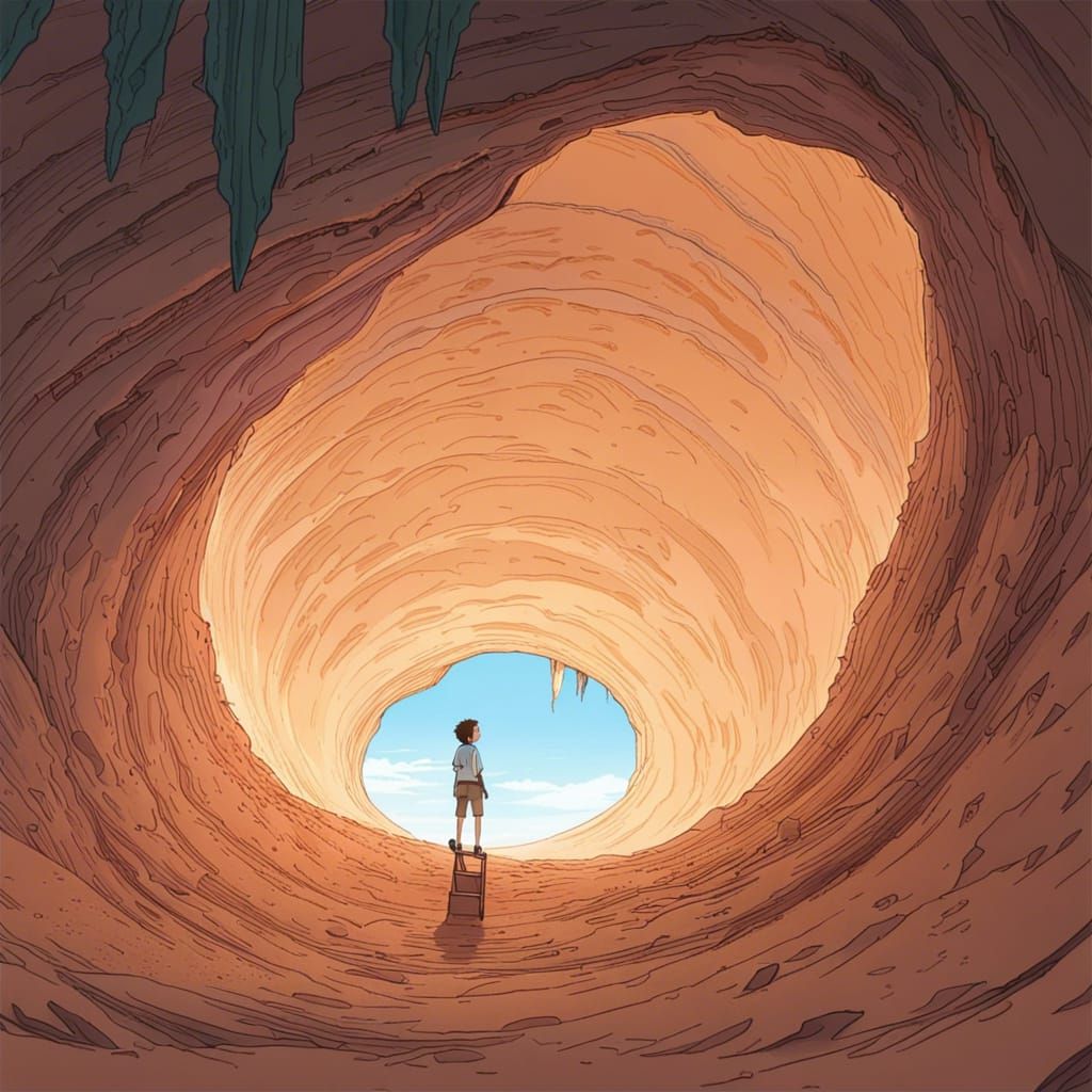 Desert Sinkhole: Anime Key Visual by Makoto Shinkai