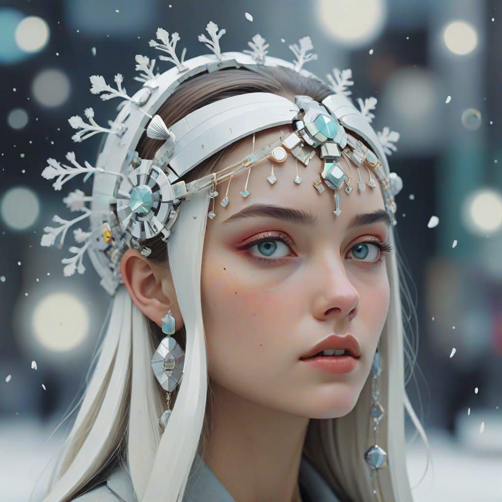 Dynamic Cityscape in Futurist Style