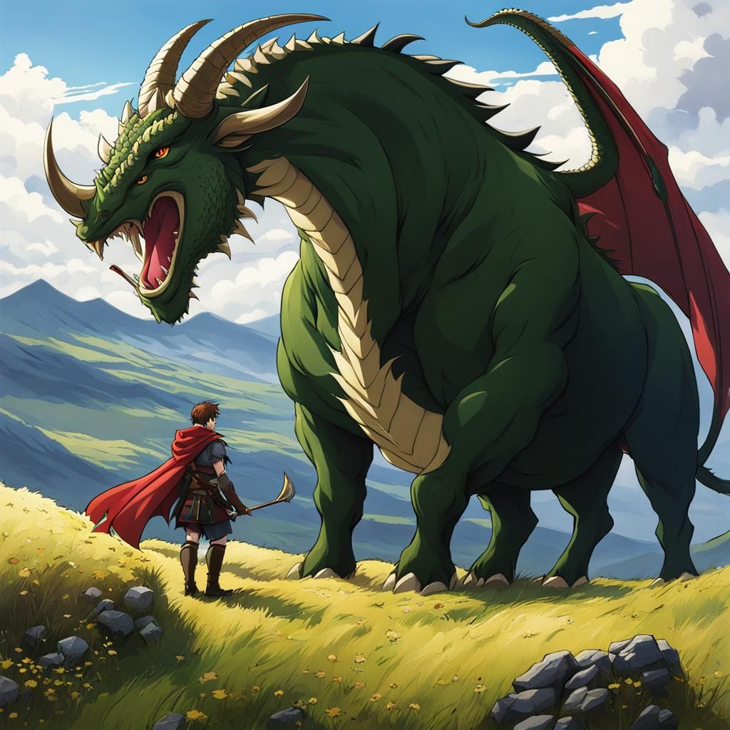 Dragon and Bull in Scotland: Anime Style