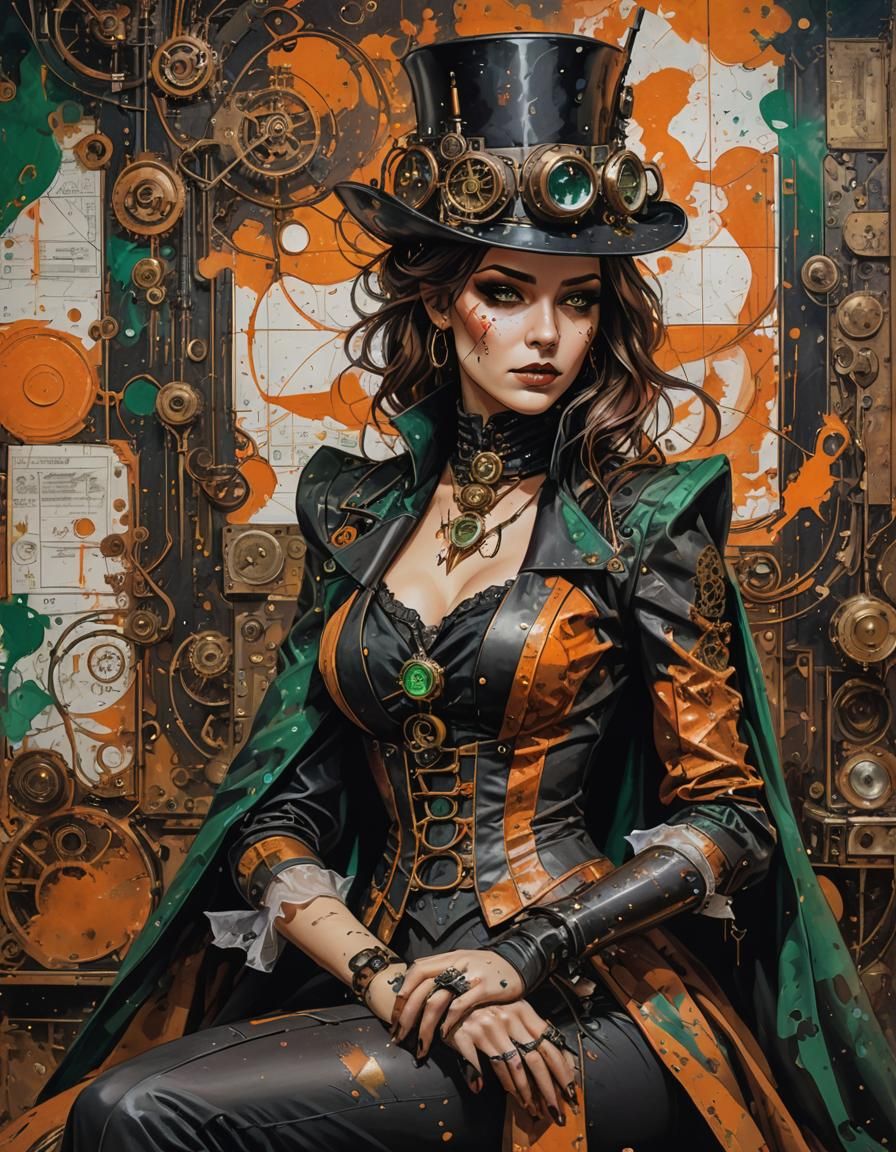 steampunk wizard hacker