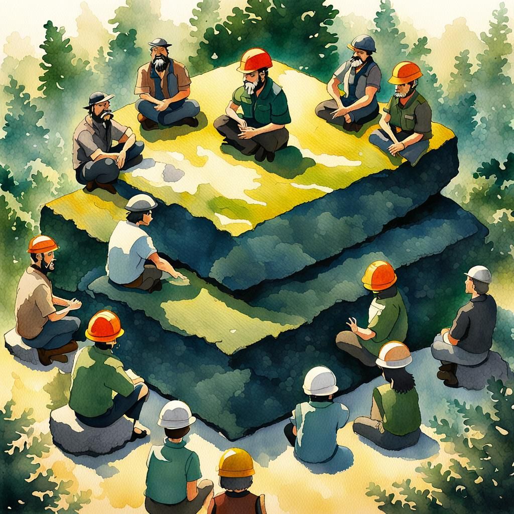 Geology Lesson in Studio Ghibli Anime Style