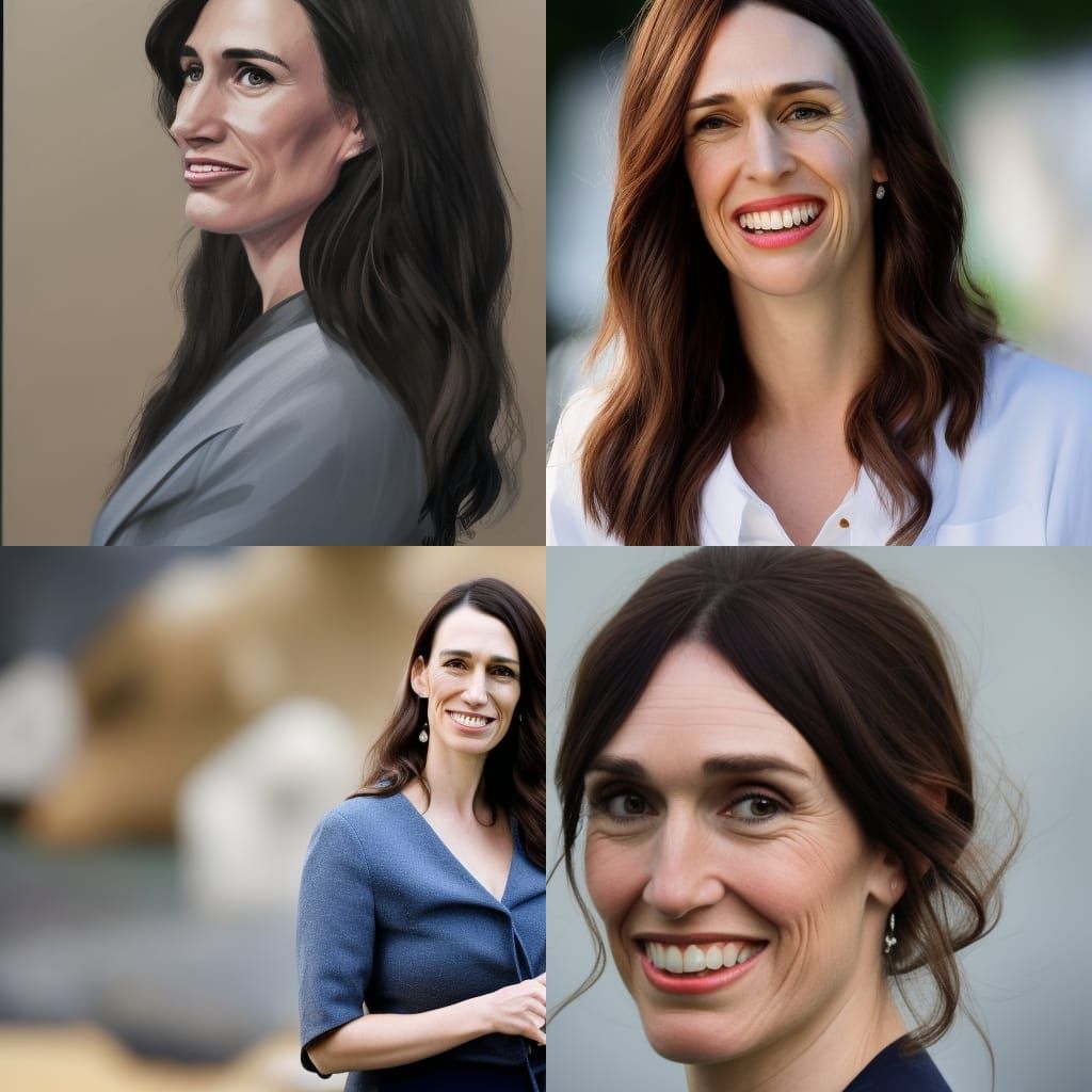 Jacinda Ardern Portrait in Hyperdetailed Digital Art