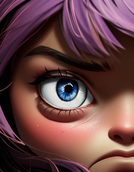 Grumpy Little Girl Portrait