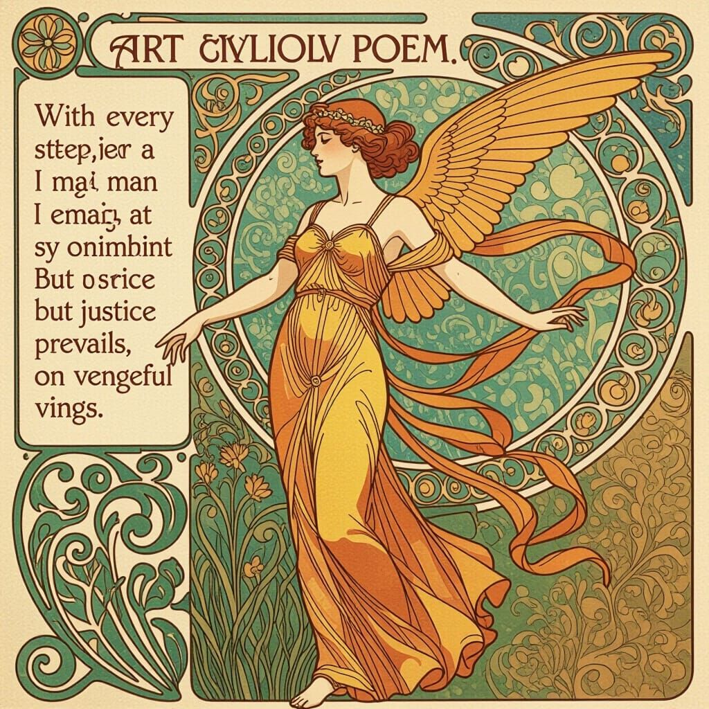 Art Nouveau Poem of Betrayal and Justice