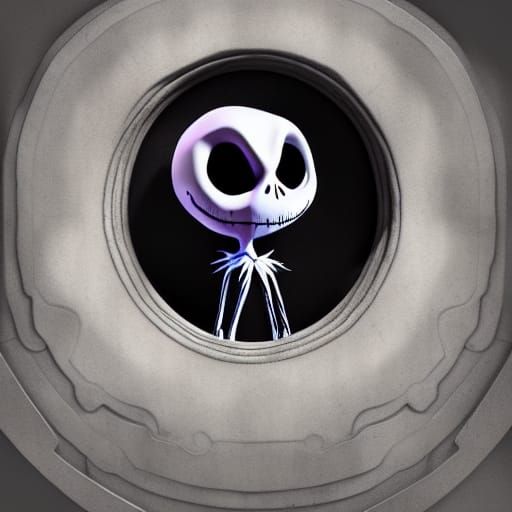 Jack Skellington in a Box: 3D Render