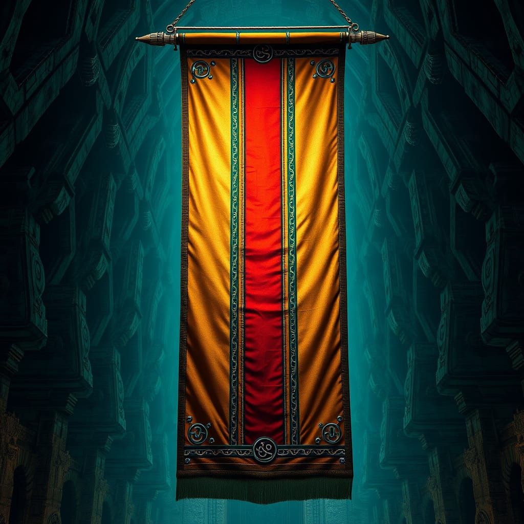 Dwemer Banner in Subterranean Hall