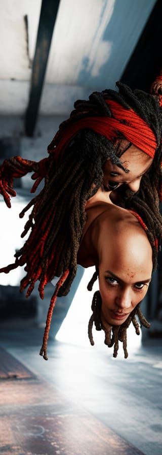 Poignant Image of a Black Woman in a Glimmering Interior