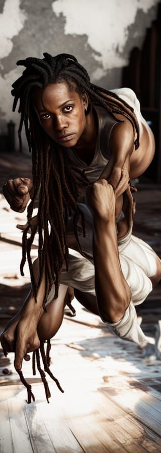 Poignant Image of a Black Woman in Distress