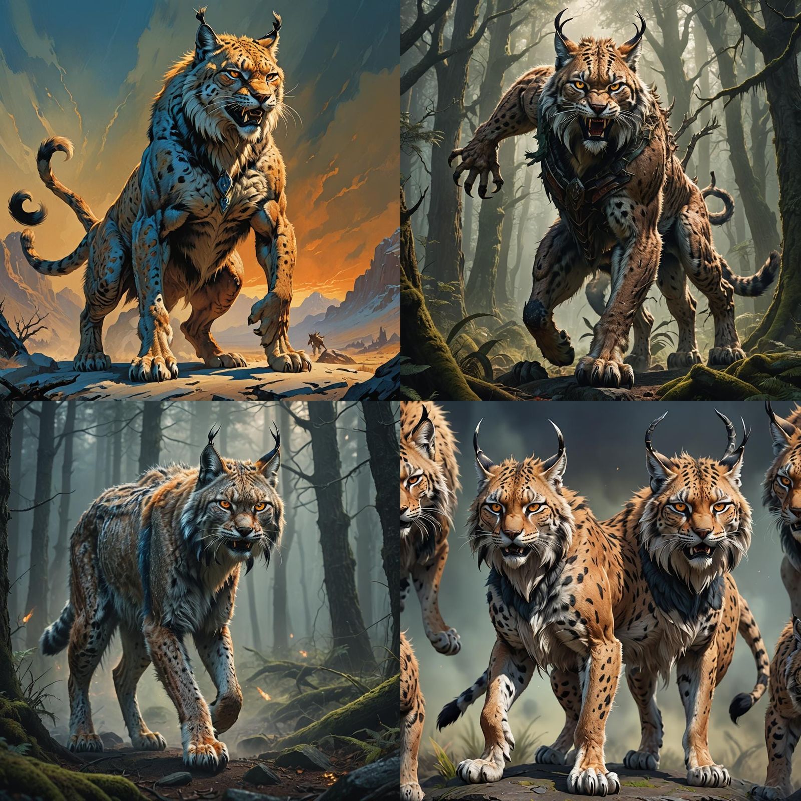 Six-Legged Lynx Creature Concept Art