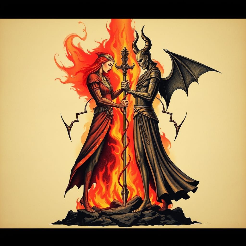 Good vs Evil: A Striking Visual Pair