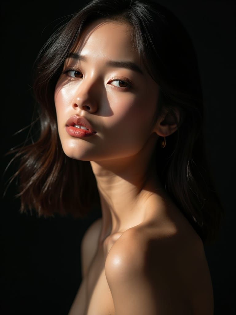 Hyperrealistic Portrait of a Beautiful Woman