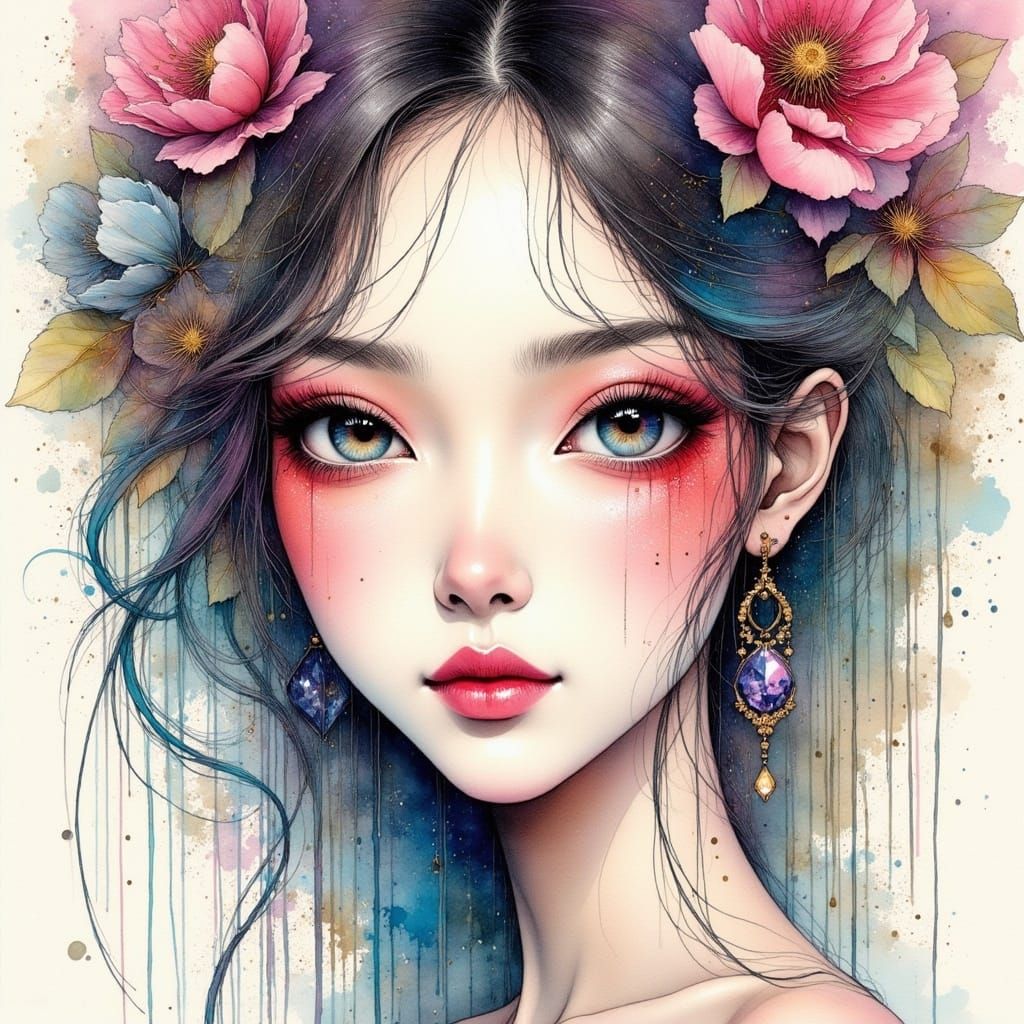 Ethereal Himalaysian Goddess Radiates Cosmic Beauty