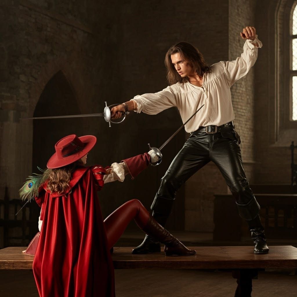 A Single Red Hat Silhouetted Against a Dark Background