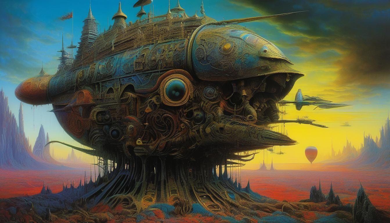 Monster Mashup in Surreal Steampunk Style