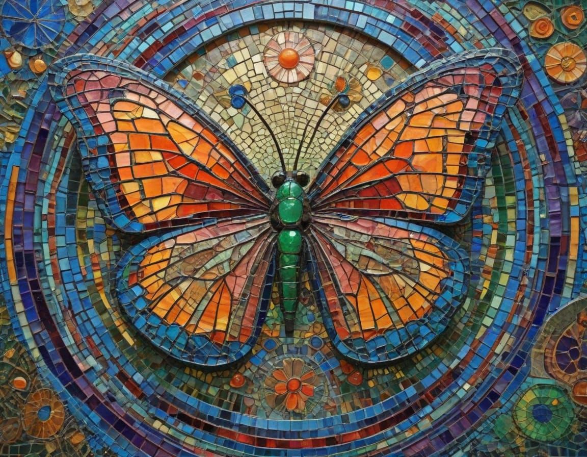 🥈mosaic butterfly