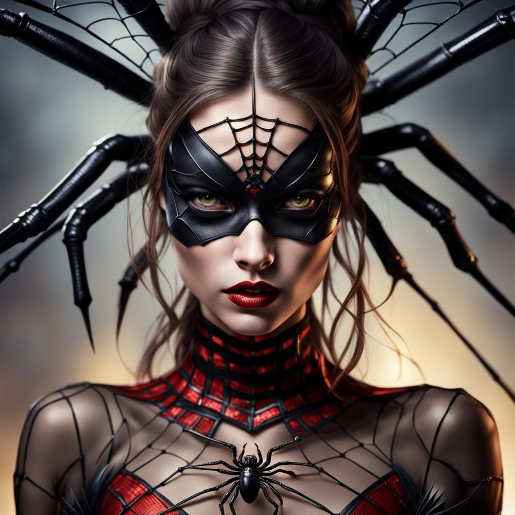 Ethereal Spider Woman in Silk
