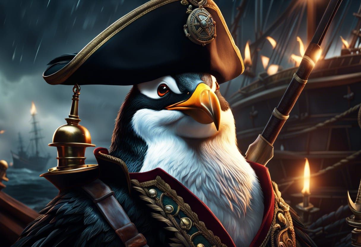 Penguin Pirates in Dramatic Naval Battle