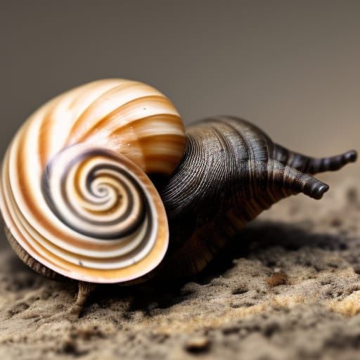 Majestic Snail Shell in Sharp Focus
