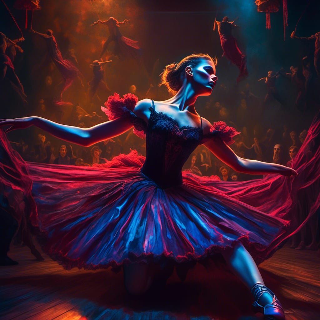Haunted Ballerina Puppet in Expressionist Style