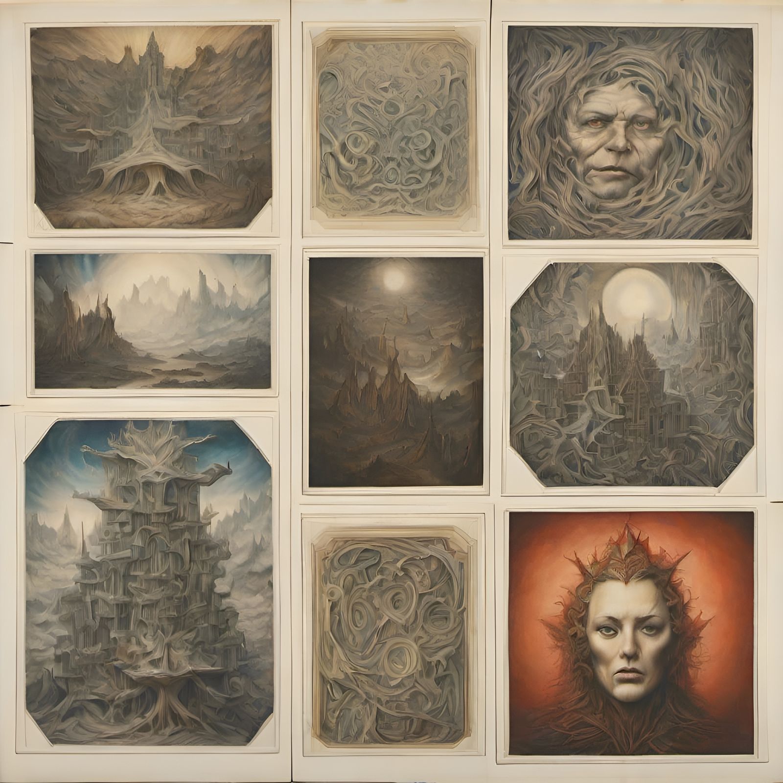 Abstract Photo Album Collage in Chaotic Style