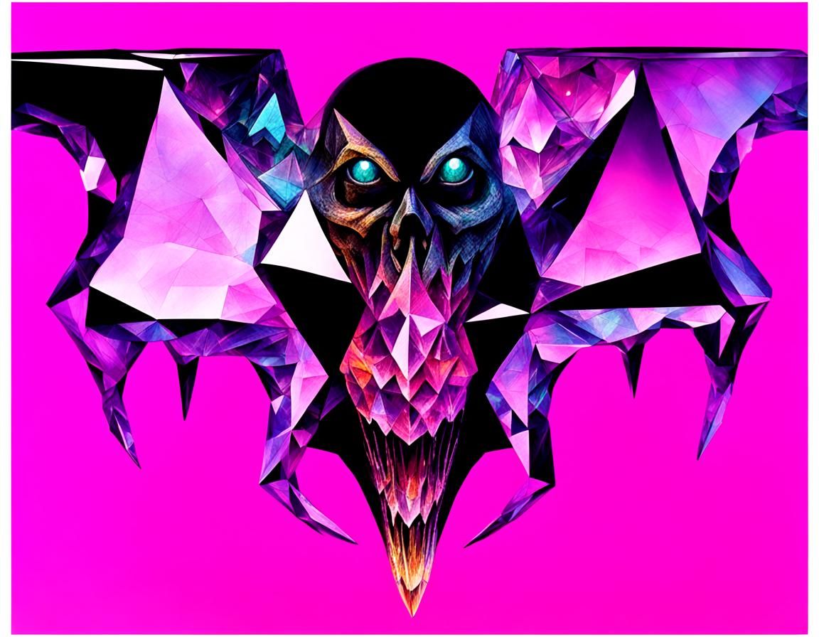 Crystalline Eldritch Jack-o'-Lantern in Surrealist Style