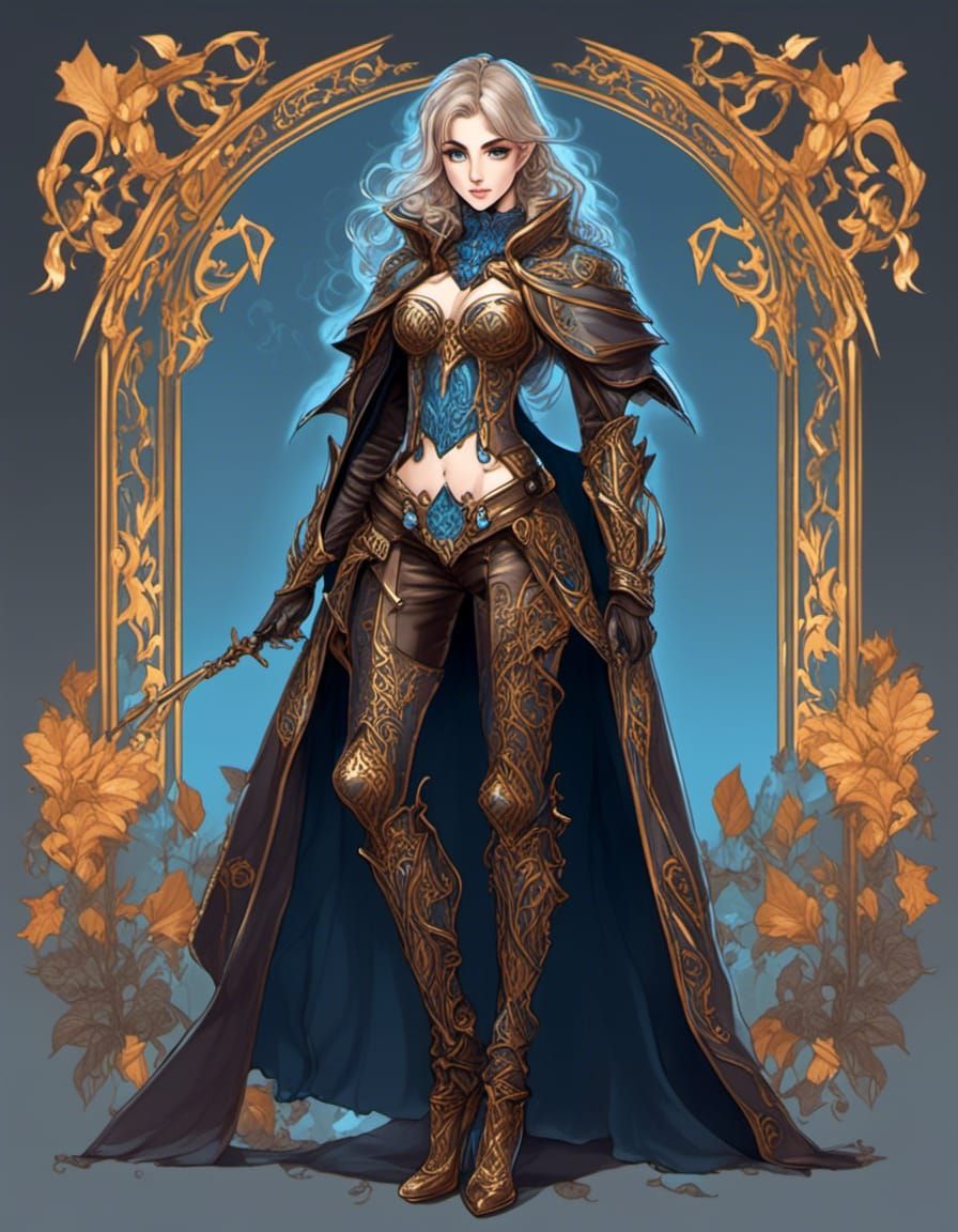 Stunning Elf Heroine in Gothic Fantasy Armor