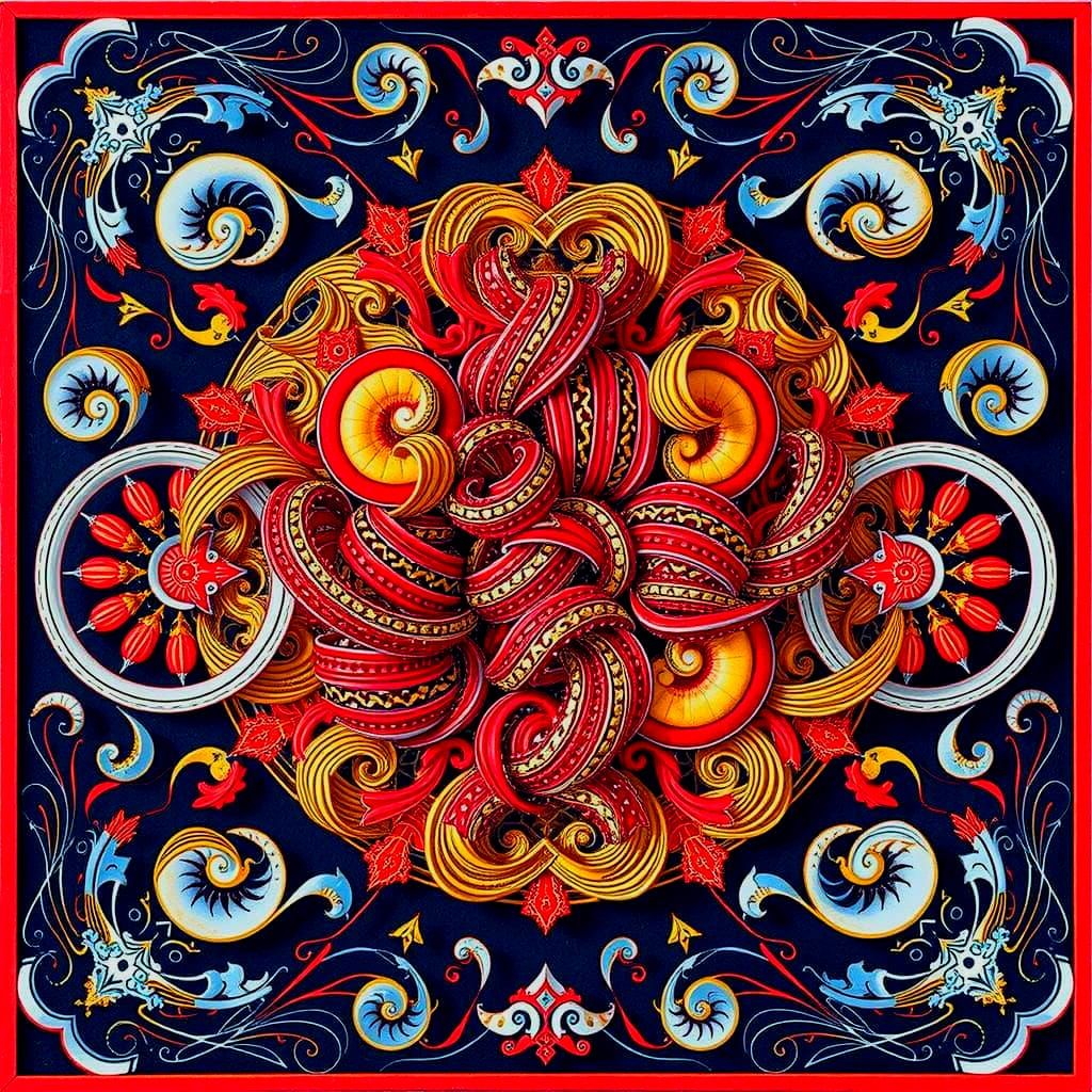 Abstract Swirling Forms in Motion