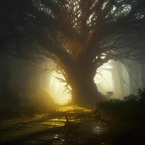 Tree of Life Dawn: Dark Fantasy Concept Art