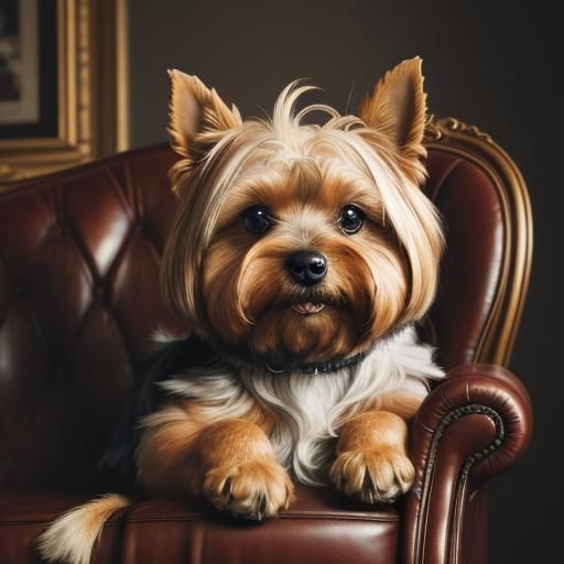 Yorkshire Terrier Portrait in Warm Natural Light
