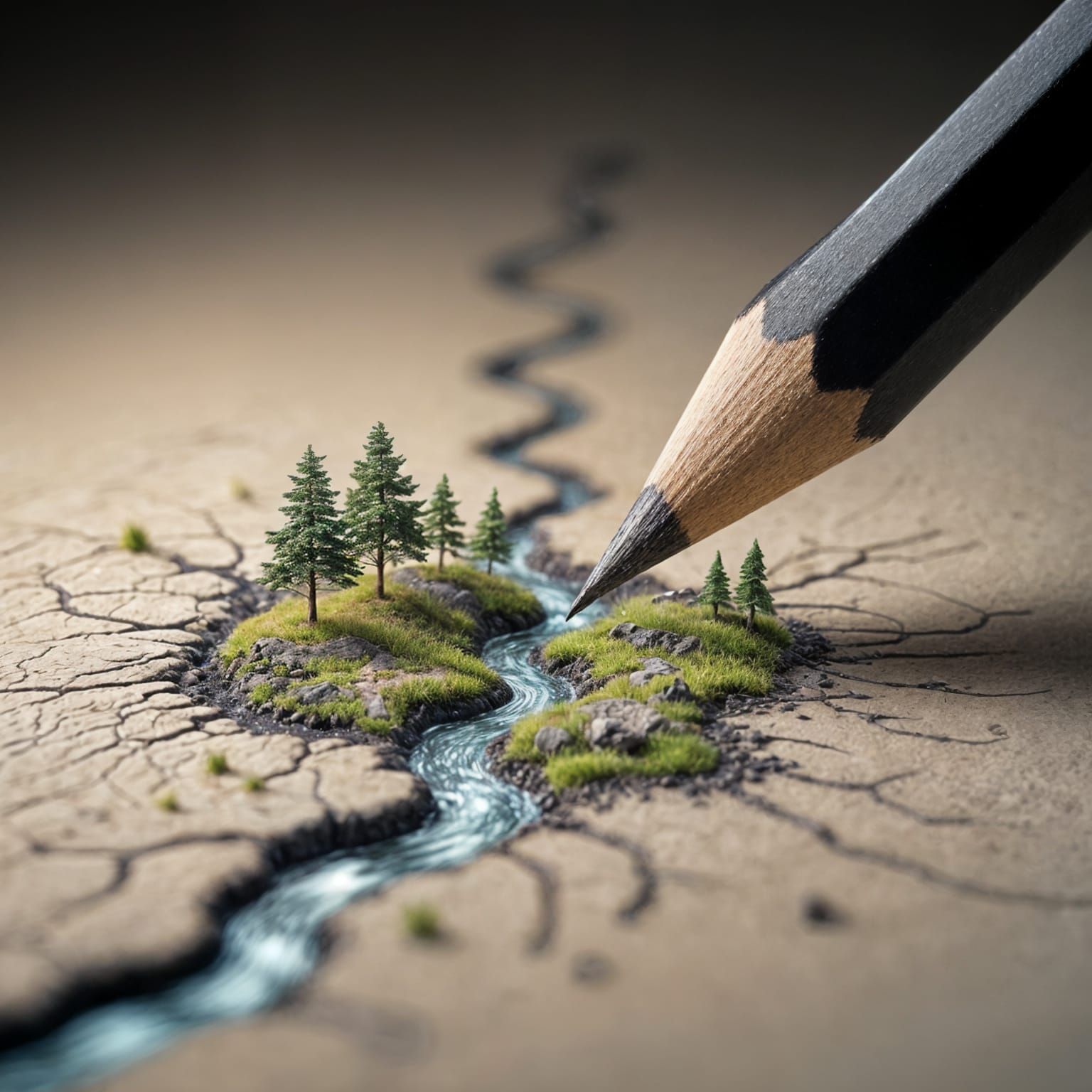 Pencil Tip Transforms Into Living World