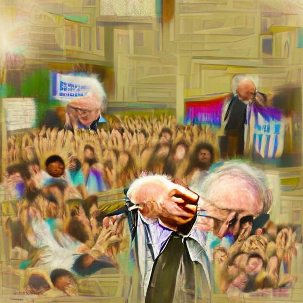 Realistic AI Portrait of Bernie Sanders