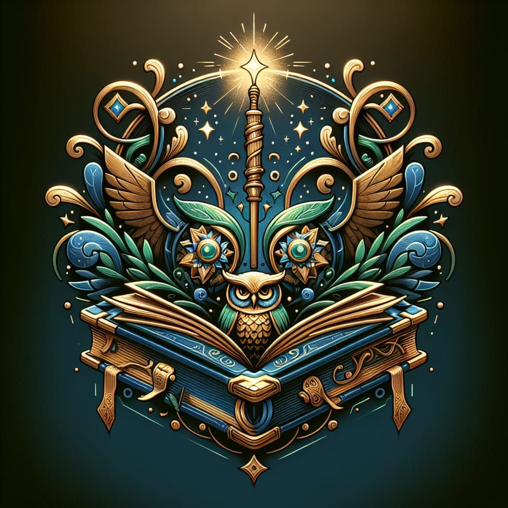 Magical Logo Concept Art in Digital Drawing Style
